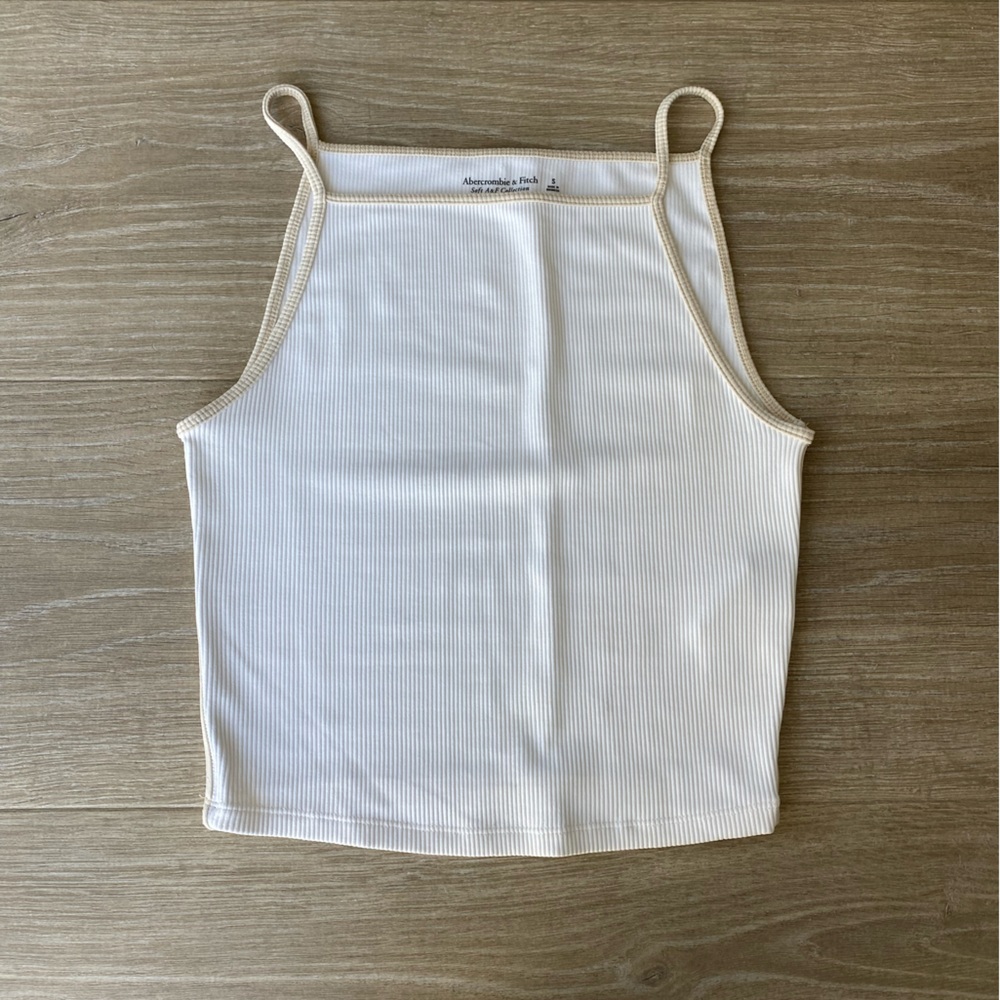 Abercrombie & Fitch White Ribbed Top